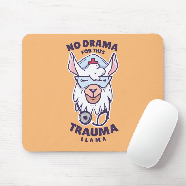 Mousepad Enfermeira Ama Lhama (Com mouse)