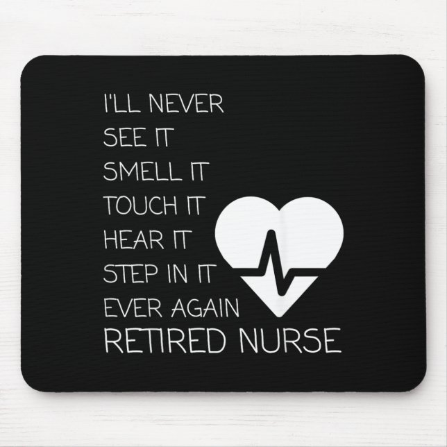 Mousepad Enfermeira Aposentada Divertida (Frente)