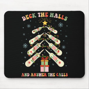 Mousepad Enfermeira Cna Engraçada Natal Árvores De Natal Mé