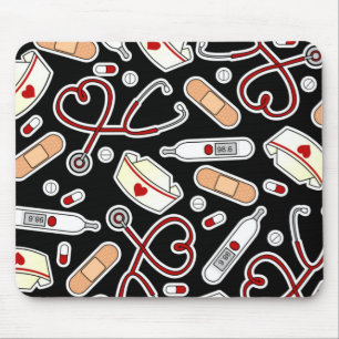 Mousepad Enfermeira com Impressão preto