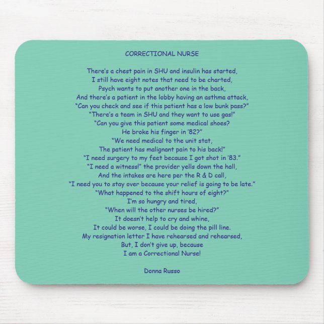 Mousepad Enfermeira correccional (Frente)