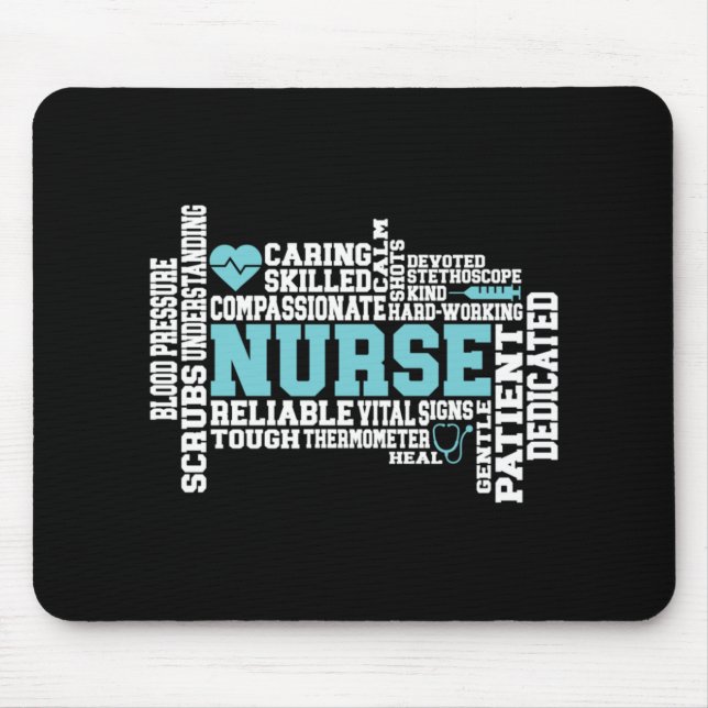 Mousepad Enfermeira-cuta RN LVN Enfermagem Escola Médica (Frente)