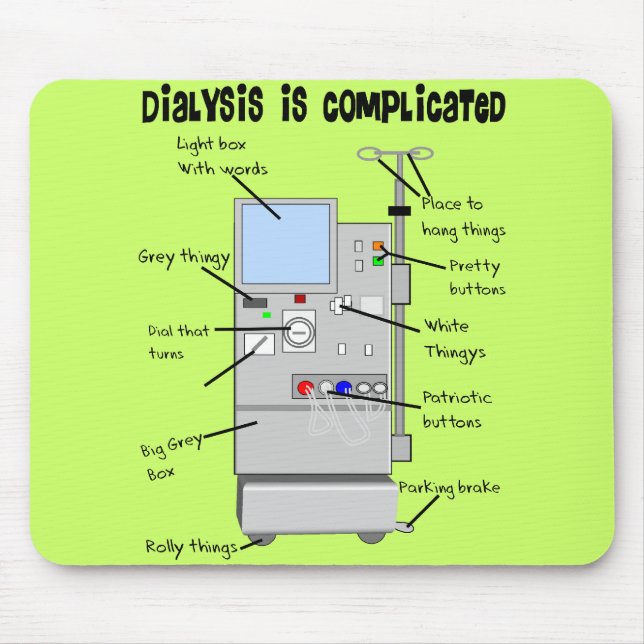 Mousepad Enfermeira da diálise/presentes engraçados da (Frente)