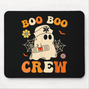Mousepad Enfermeira de Boo Camisa Fantasma Retro Halloween