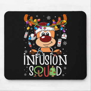 Mousepad Enfermeira de natal de rena estetoscopia