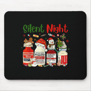 Mousepad Enfermeira de Natal Silencioso Retro Er Doutor de 