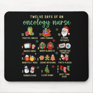 Mousepad Enfermeira de Oncologia no Natal 12 Dias de uma En