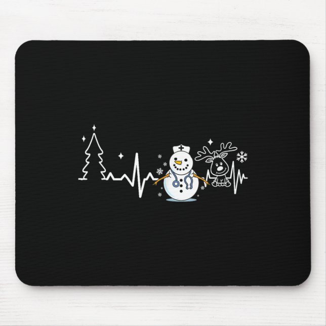 Mousepad Enfermeira de pulsação Enfermeira de Neve (Frente)