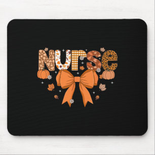 Mousepad Enfermeira de Queda Mulheres Camisa Abóbora Estaçã
