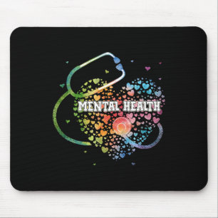 Mousepad Enfermeira de Saúde Watercol Adorava Estetoscópio