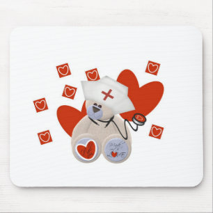 Mousepad Enfermeira de Teddy Bear Camisetas e presentes