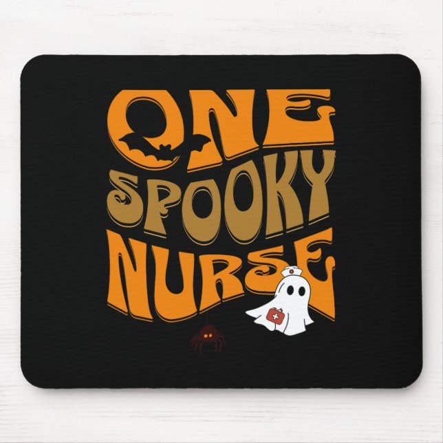 Mousepad Enfermeira do Halloween Produto Engraçado Assustad (Frente)