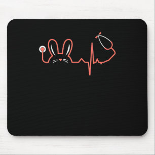 Mousepad Enfermeira do Stethoscope da Páscoa Dr Rabbit Scru