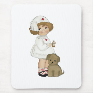 Mousepad Enfermeira do vintage com t-shirt e presentes do