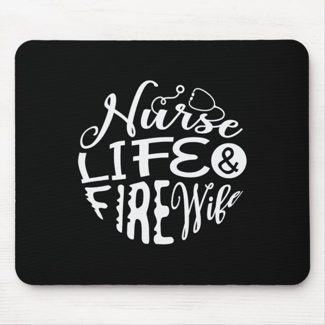Mousepad Enfermeira E Esposa De Incêndio Para Enfermeiras B (Frente)