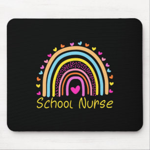 Mousepad Enfermeira Escolar Boho Arco-íris Dia da Enfermeir