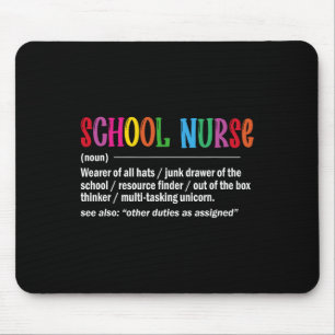 Mousepad Enfermeira Escolar Definição Byck De Volta à Escol