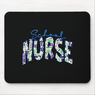 Mousepad Enfermeira Escolar Minimalista Divertida Estudante