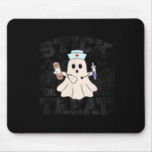 Mousepad Enfermeira Fantasma De Halloween De Stick Ou Trata