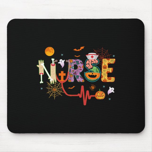 Mousepad Enfermeira Halloween Costume Stethoscope Pulsação (Frente)