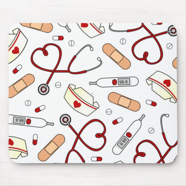 Mousepad Enfermeira Impressão White (Frente)