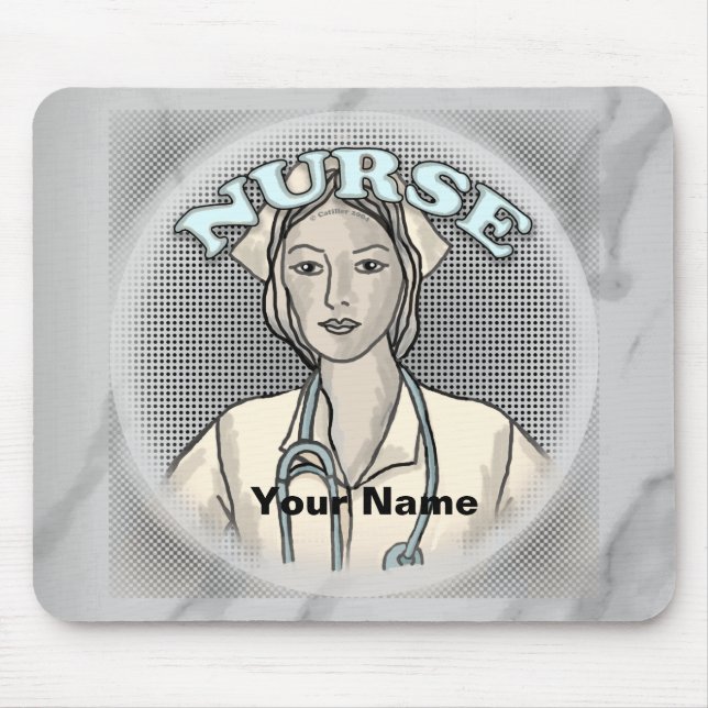 Mousepad Enfermeira retrô  (Frente)