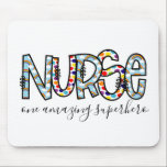 Mousepad Enfermeira Uma Impressionante Tipografia Moderna d<br><div class="desc">Este design moderno apresenta o texto "Enfermeira um super-herói incrível" em tipografia colorida. #enfermeira #medicina #médico #enfermeiro pessoal #presentes #presentes #dom #dom_enfermeiros #moda #mousepads #computador #laptop #eletrônicos #medicina #medicina #saúde #saúde #cuidados de saúde #enfermeiro registrado #enfermagem</div>