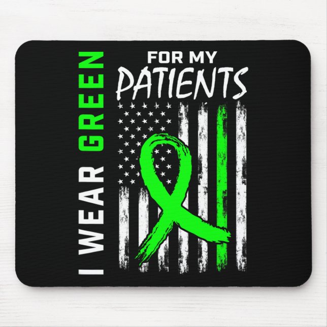 Mousepad Enfermeira Verde Para Os Meus Doentes Doença Renal (Frente)
