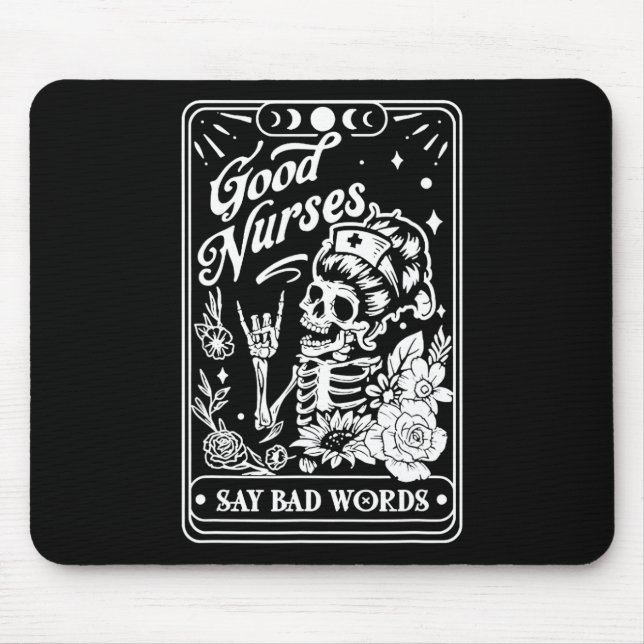 Mousepad Enfermeiras Dizem Más Palavras Enfermeira Engraçad (Frente)