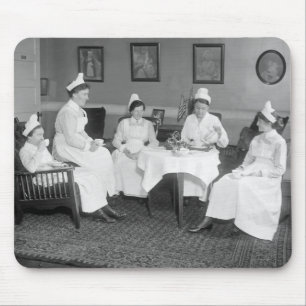 Mousepad Enfermeiras no chá, 1900s adiantados