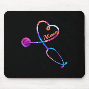Mousepad Enfermeiro Estetoscópio Pulsação Ekg Enfermagem Es