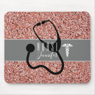 Mousepad Enfermeiro Estetoscópio Rosa