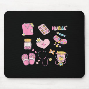 Mousepad Enfermeiro Profissão Doodles Co. Enfermeiras Mulhe