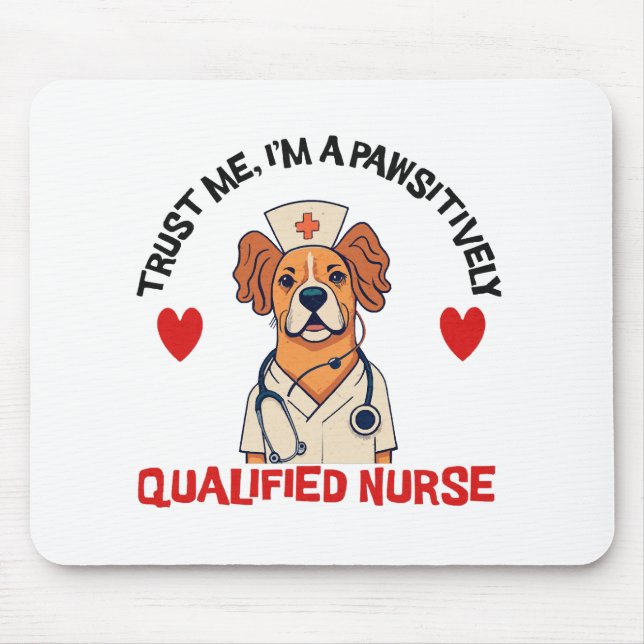 Mousepad Enfermeiro Qualificado Pawsitively (Frente)