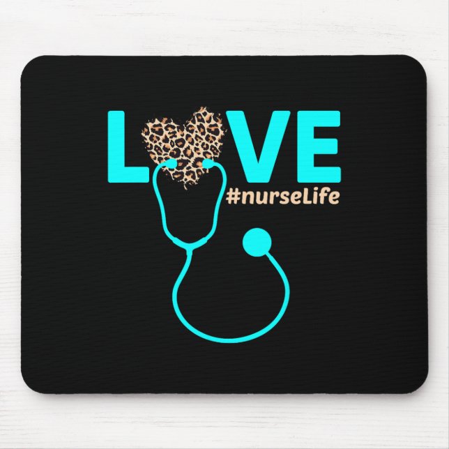 Mousepad Enfermeiro Rn Lpn Cna Healthcare Leopard Nurse Wee (Frente)