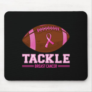 Mousepad Enfrentar a Consciência do Cancer da Mama Futebol