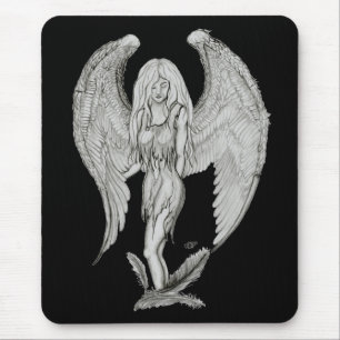 Mousepad Engel - design preto e branco