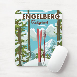 Mousepad Engelberg Suiça ski poster