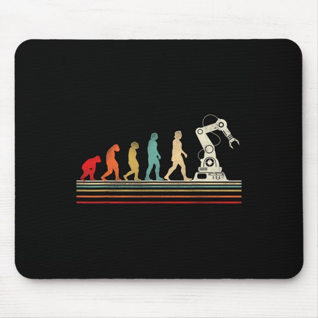 Mousepad Engenheiro de Robótica Robô Retro Vintage (Frente)