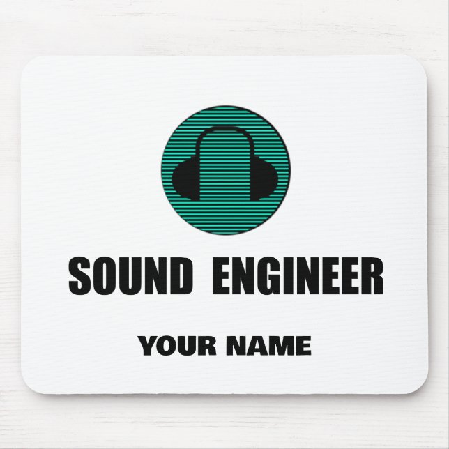 Mousepad Engenheiro de Som Personalizado Engenharia de Áudi (Frente)