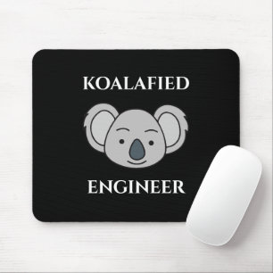 Mousepad Engenheiro Koalificado Cute Koala Piada de Trabalh