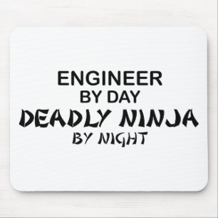 Mousepad Engenheiro Ninja mortal em a noite
