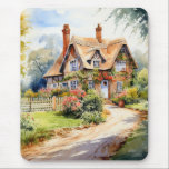 Mousepad English Cottage<br><div class="desc">A Watercolour English cottage with garden</div>