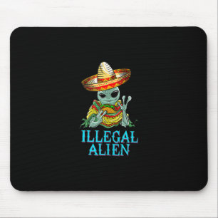 Mousepad Engraçada Alienígena Ilegal Legal Comendo Taco C