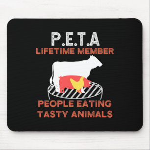 Mousepad Engraçada P.e.t.a. Pessoas Comendo Animais Torrido