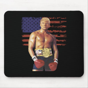 Mousepad Engraçada Trump Rocky Boxer Memer Boxer USA Flag P