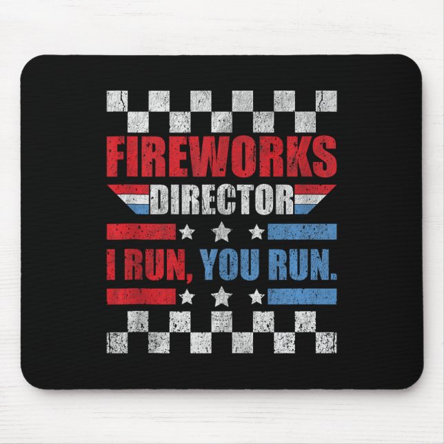 Mousepad Engraçado 4º De Julho Diretor De Fogos De Artifíci (Frente)