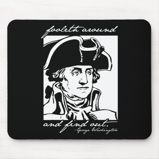 Mousepad Engraçado 4 De Julho 4 George Washington Foole (Frente)