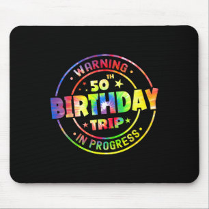 Mousepad Engraçado 50 Anos De Idade Alertando 50ª Viagem De
