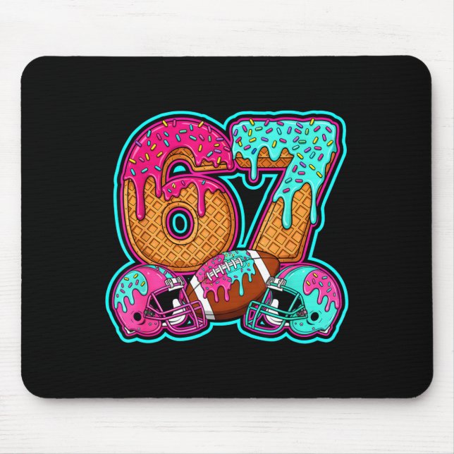 Mousepad Engraçado 67 Seis Sete Meme Futebol Americano Núme (Frente)